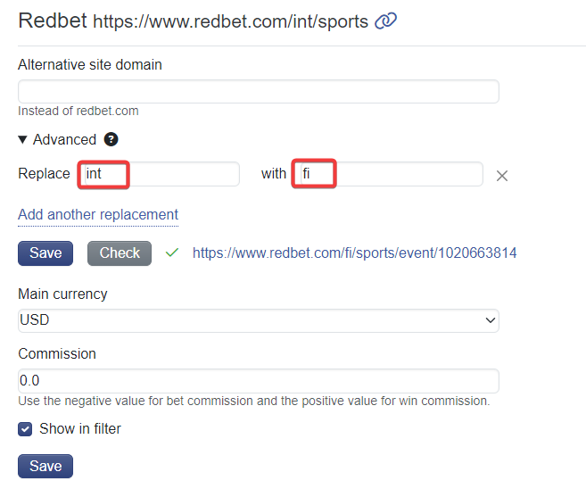 Exemple Redbet